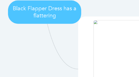 Mind Map: Black Flapper Dress has a flattering