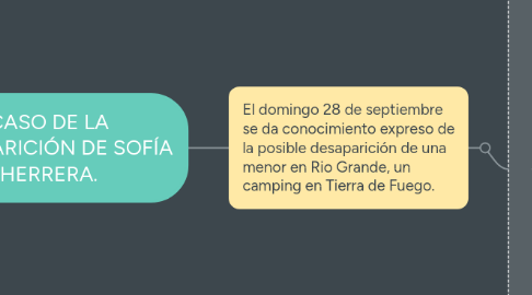 Mind Map: CASO DE LA DESAPARICIÓN DE SOFÍA HERRERA.