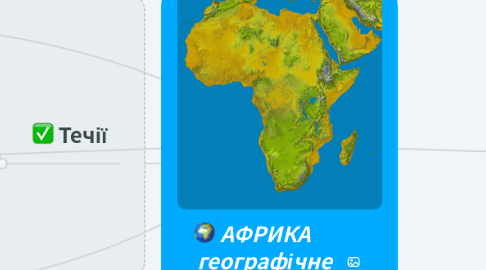 Mind Map: АФРИКА географічне положення