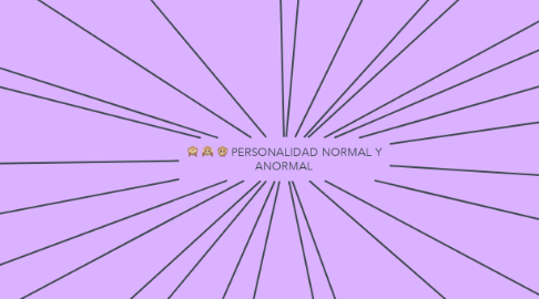 Mind Map: PERSONALIDAD NORMAL Y ANORMAL