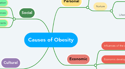 Mind Map: Causes of Obesity