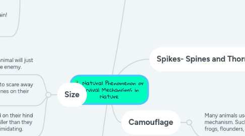 Mind Map: Natural Phenomenon or Survival Mechanisms in Nature