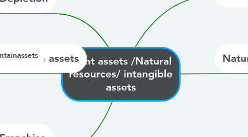 Mind Map: Plant assets /Natural resources/ intangible assets