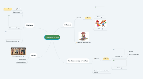 Mind Map: Etapas de la vida