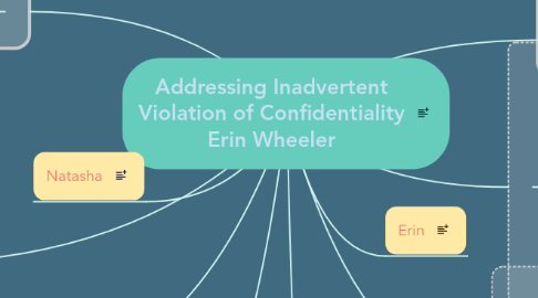 Mind Map: Addressing Inadvertent Violation of Confidentiality Erin Wheeler