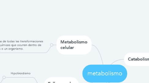 Mind Map: metabolismo