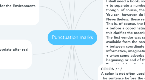 Mind Map: Punctuation marks