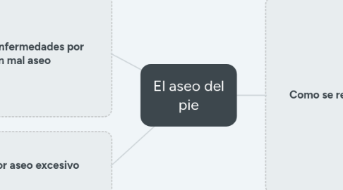 Mind Map: El aseo del pie