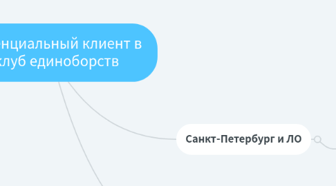 Mind Map: Потенциальный клиент в клуб единоборств