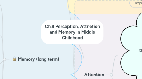 Mind Map: Ch.9 Perception, Attnetion and Memory in Middle Childhood