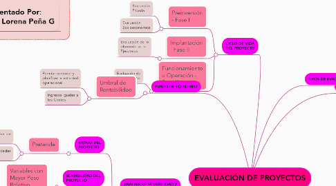 Mind Map: EVALUACIÓN DE PROYECTOS