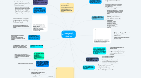 Mind Map: Normativas y Leyes Ambientales en Nicaragua-Constitución Política (1987)