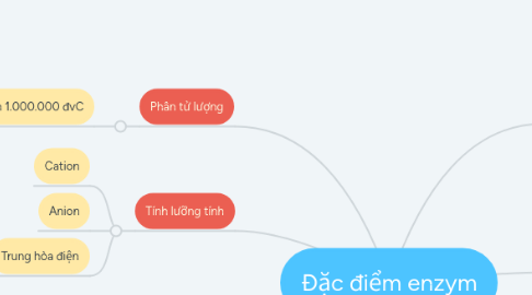 Mind Map: Đặc điểm enzym