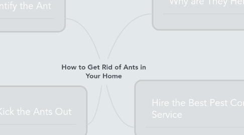 Mind Map: How to Get Rid of Ants in Your Home