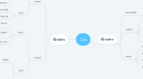 Mind Map: Gizi