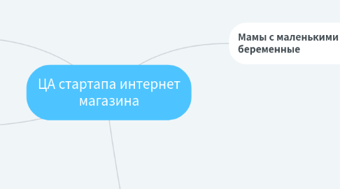 Mind Map: ЦА стартапа интернет магазина