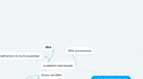 Mind Map: LA DUPLICAZIONE DEL DNA
