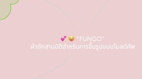 Mind Map: “FUNGO” ผ้าถักสามมิติสำหรับการขึ้นรูปแบบโมลด์คัพ