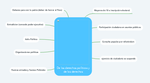 Mind Map: De los derechos políticos y de los derechos