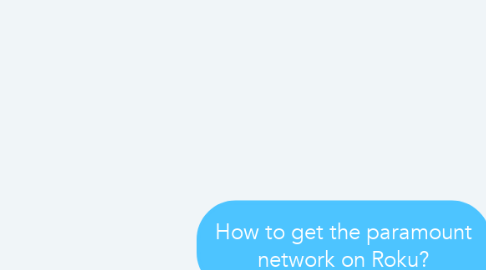 Mind Map: How to get the paramount network on Roku?