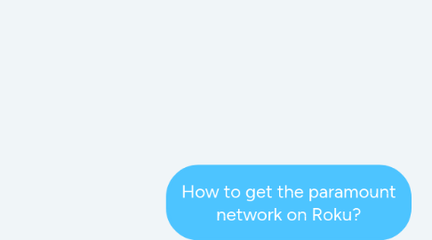 Mind Map: How to get the paramount network on Roku?