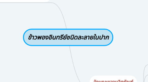 Mind Map: ข้าวพองอินทรีย์ชนิดละลายในปาก