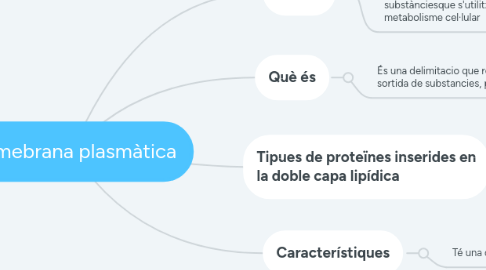 Mind Map: La mebrana plasmàtica