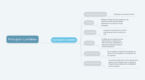 Mind Map: Principios Contables