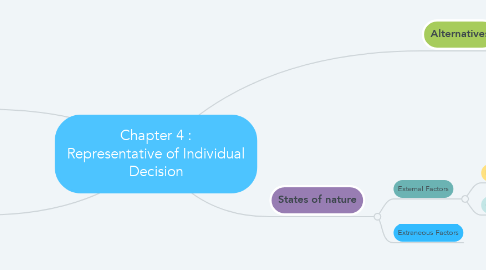Mind Map: Chapter 4 : Representative of Individual Decision
