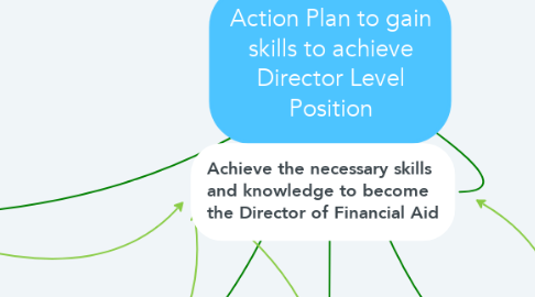 Mind Map: Action Plan to gain skills to achieve Director Level Position