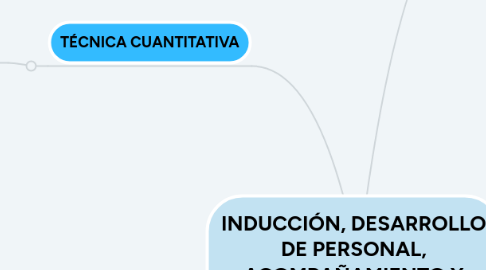 Mind Map: INDUCCIÓN, DESARROLLO DE PERSONAL, ACOMPAÑAMIENTO Y BIENESTAR