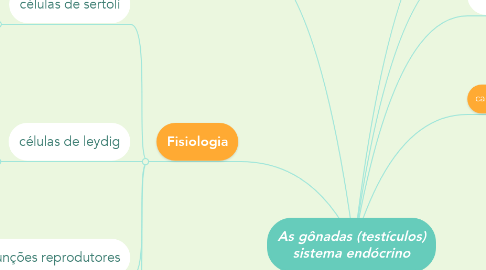 Mind Map: As gônadas (testículos) sistema endócrino