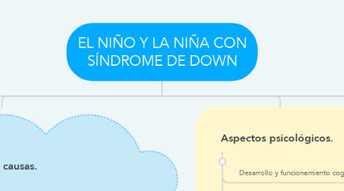 Mind Map: EL NIÑO Y LA NIÑA CON SÍNDROME DE DOWN
