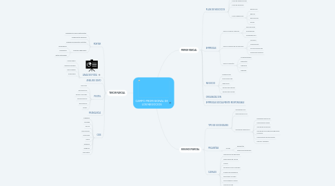 Mind Map: CAMPO PROFESIONAL DE LOS NEGOCIOS