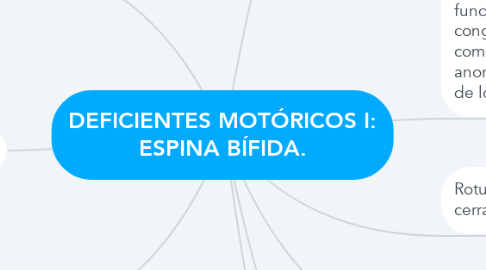 Mind Map: DEFICIENTES MOTÓRICOS I: ESPINA BÍFIDA.