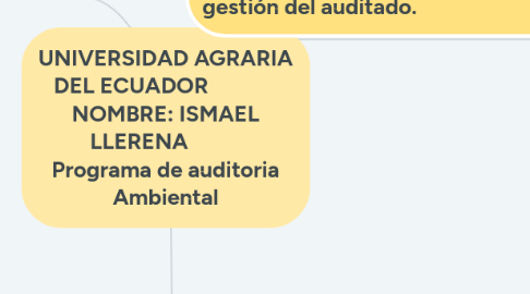 Mind Map: UNIVERSIDAD AGRARIA DEL ECUADOR NOMBRE: ISMAEL LLERENA Programa de auditoria Ambiental