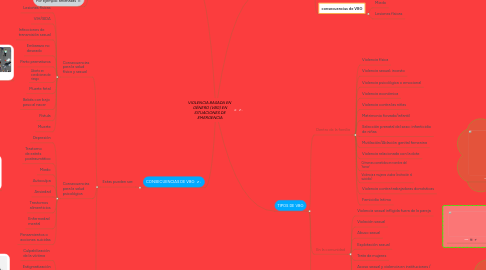 Mind Map: VIOLENCIA BASADA EN  GÉNERO (VBG) EN SITUACIONES DE EMERGENCIA