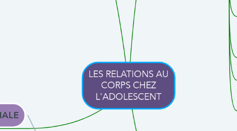 Mind Map: LES RELATIONS AU CORPS CHEZ L'ADOLESCENT