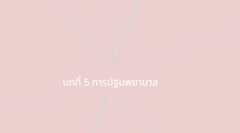 Mind Map: บทที่ 5 การปฐมพยาบาล