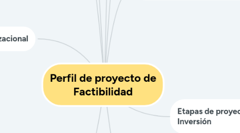 Mind Map: Perfil de proyecto de Factibilidad