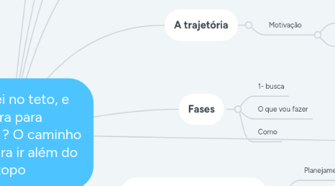 Mind Map: Cheguei no teto, e agora para  onde vou ? O caminho eficaz para ir além do topo