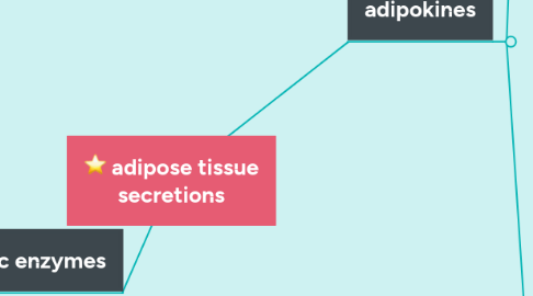Mind Map: adipose tissue secretions