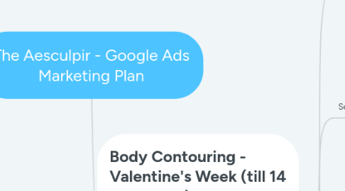 Mind Map: The Aesculpir - Google Ads Marketing Plan