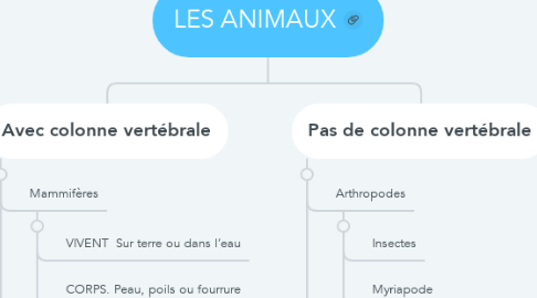 Mind Map: LES ANIMAUX