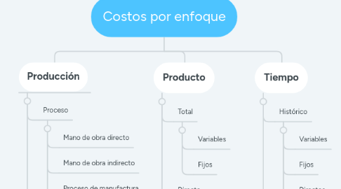 Mind Map: Costos por enfoque