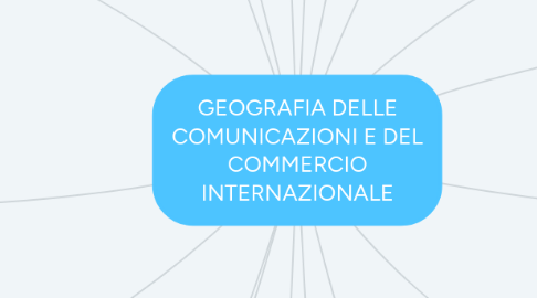 Mind Map: GEOGRAFIA DELLE COMUNICAZIONI E DEL COMMERCIO INTERNAZIONALE