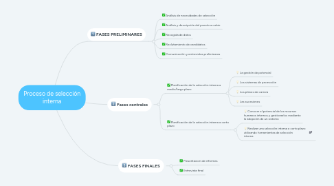 Mind Map: Proceso de selección interna