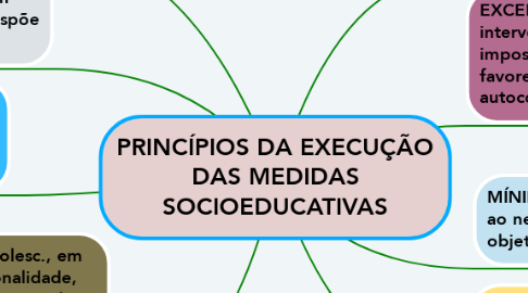 Mind Map: PRINCÍPIOS DA EXECUÇÃO DAS MEDIDAS SOCIOEDUCATIVAS