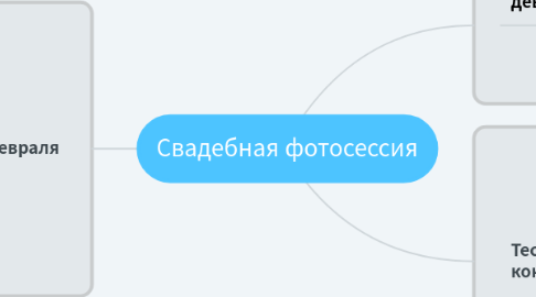 Mind Map: Свадебная фотосессия