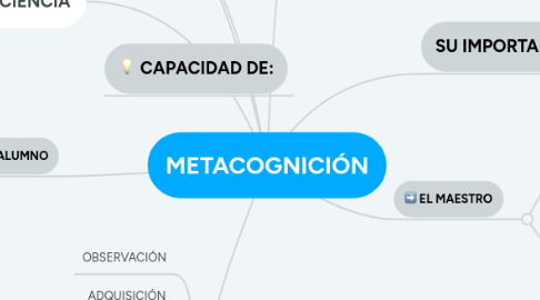 Mind Map: METACOGNICIÓN